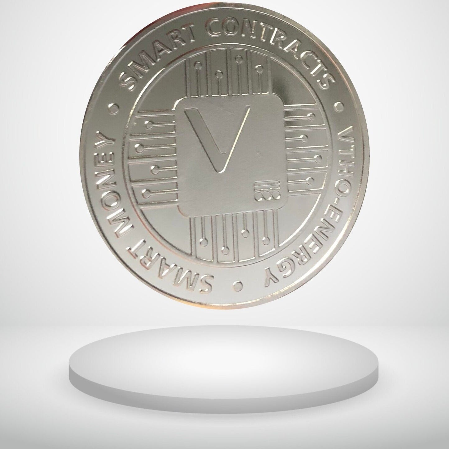 VeChain | VET Physical Crypto Coin Novelty Souvenir Token Silver Color