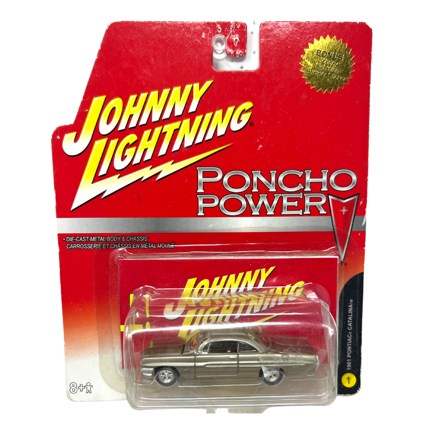 Johnny Lightning Poncho Power 1961 Pontiac Catalina 1:64 Diecast