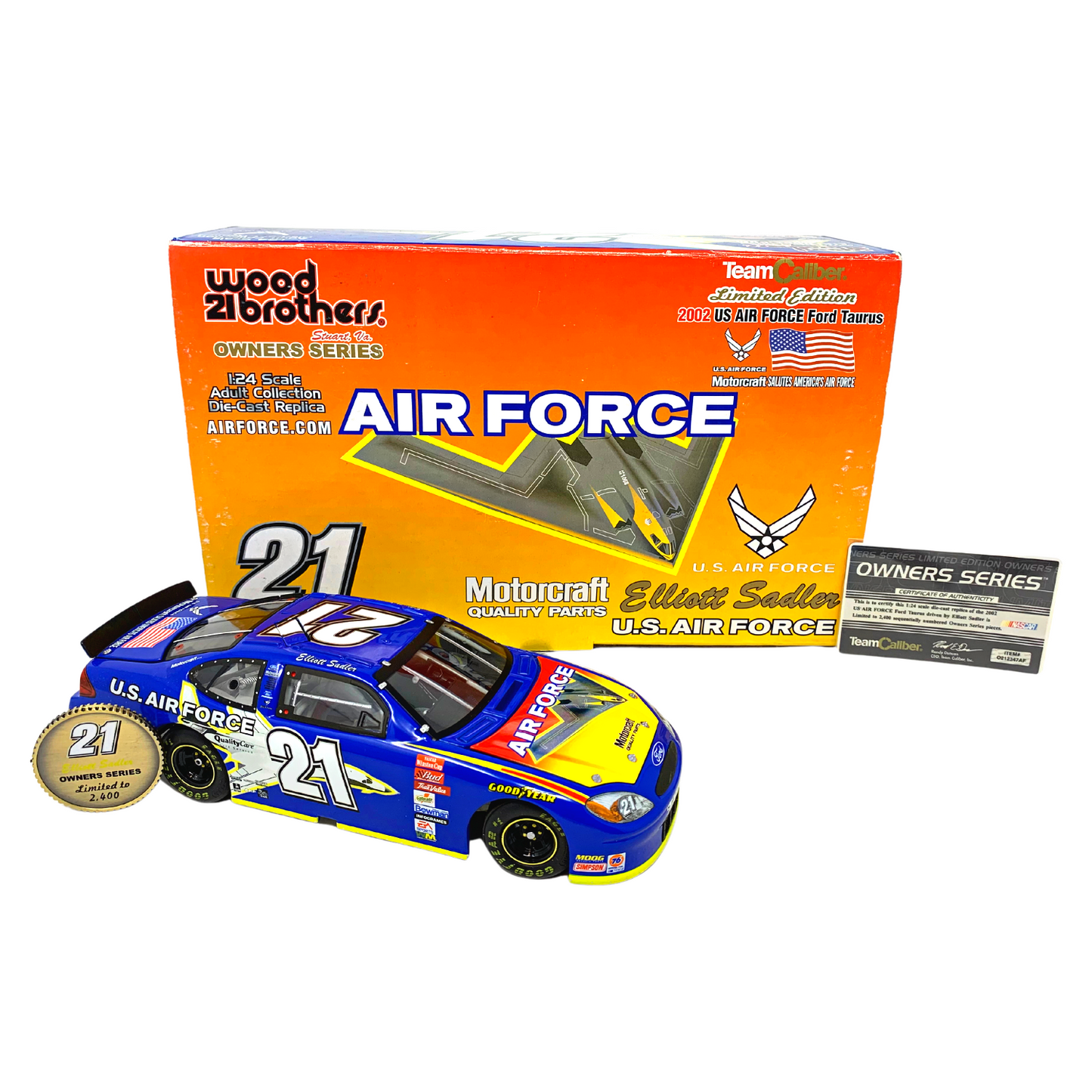 Team Caliber Owner Nascar #21 Elliott Sadler US Air Force Ford 124 Diecast