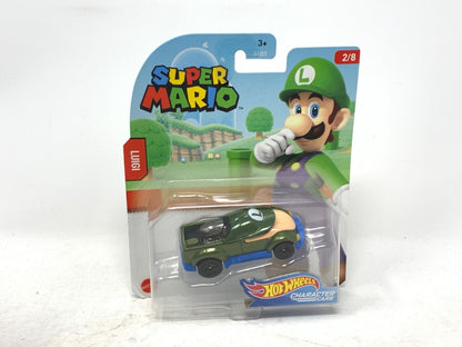 Hot Wheels Super Mario Character Cars Luigi 1:64 Diecast