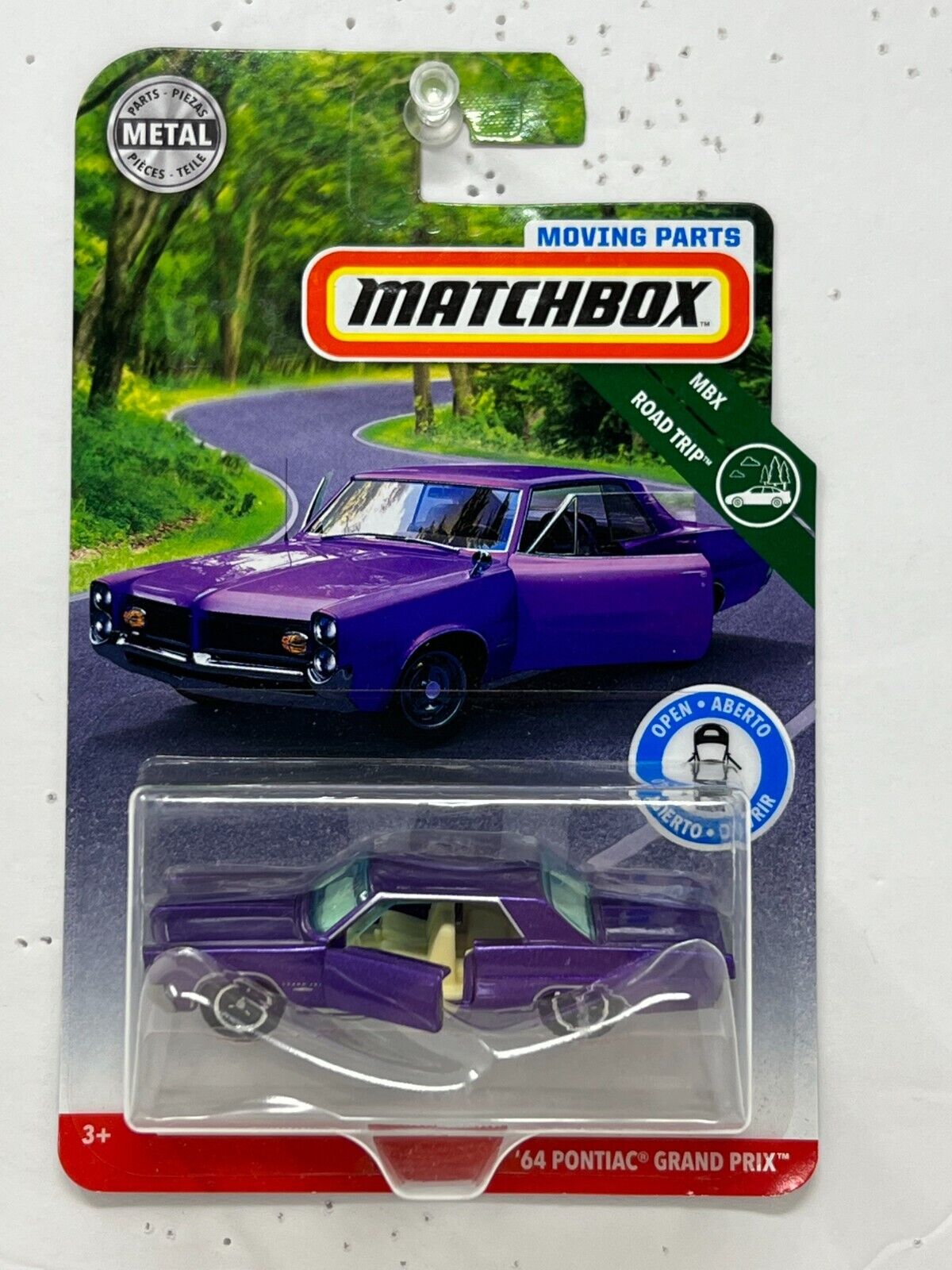 Matchbox Moving Parts MBX Road Trip '64 Pontiac Grand Prix 1:64 Diecast