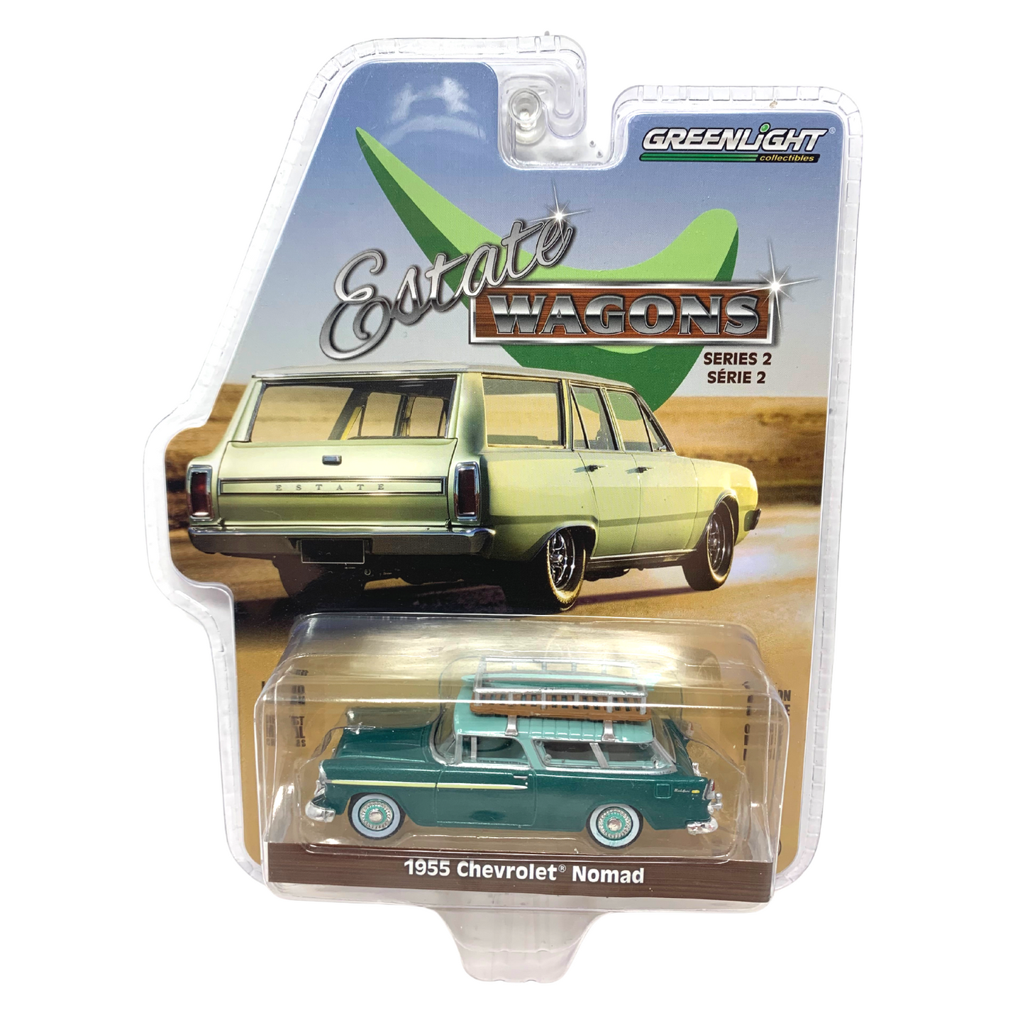 Greenlight Estate Wagons Series 2 1955 Chevrolet Nomad 1:64 Diecast