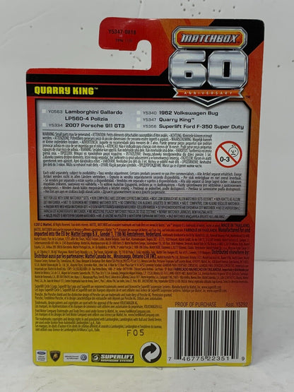 Matchbox 60th Anniversary Quarry King 1:64 Diecast