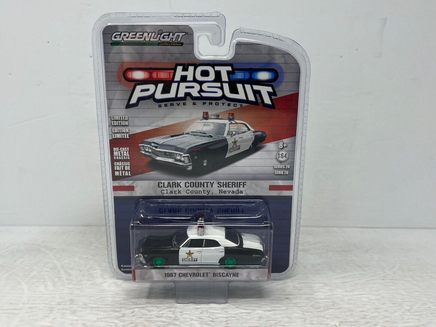 Greenlight Hot Pursuit 1967 Chevrolet Biscayne Green Machine 1:64 Diecast