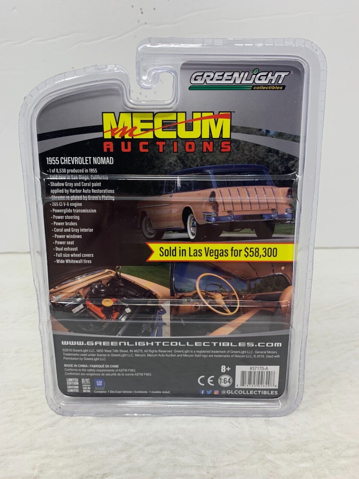 Greenlight Mecum Auctions Series 3 1955 Chevrolet Nomad 1:64 Diecast