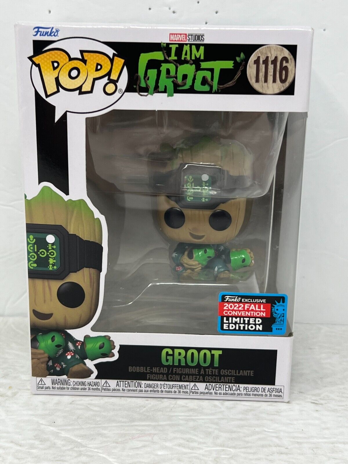 Funko Pop! Marvel Studios I Am Groot #1116 Groot '22 Fall Convention Bobble-Head