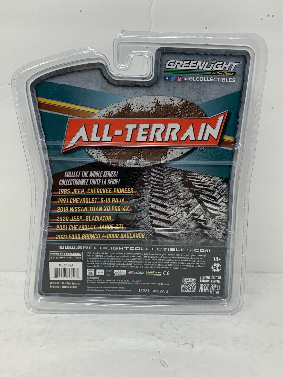 Greenlight All-Terrain 1991 Chevrolet S-10 Baja 1:64 Diecast