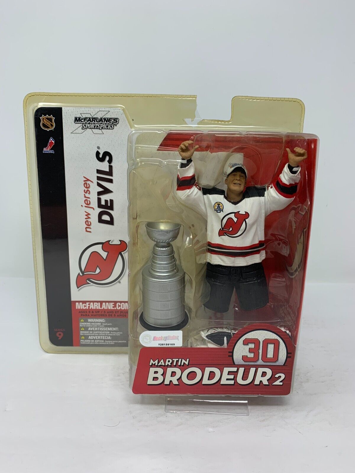 Mcfarlane NHL Martin Brodeur New Jersey Devils Series 9 Figure W/ Stanley Cup