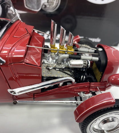 GMP 1934 Ford Hot Rod Roadster Indian Motorcycle 1:18 Diecast Red