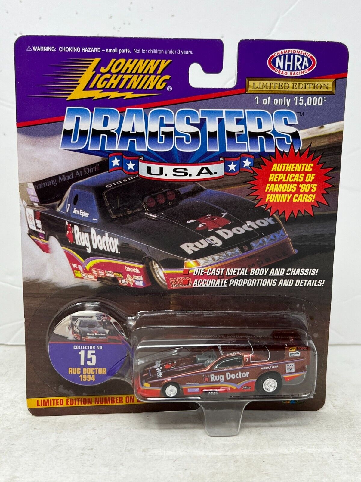 Johnny Lightning Dragsters U.S.A. '94 Rug Doctor Olds 1:64 Diecast