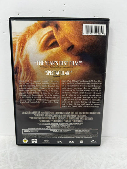 The English Patient (DVD, 2011) Ralph Fiennes Drama Good Condition!!!