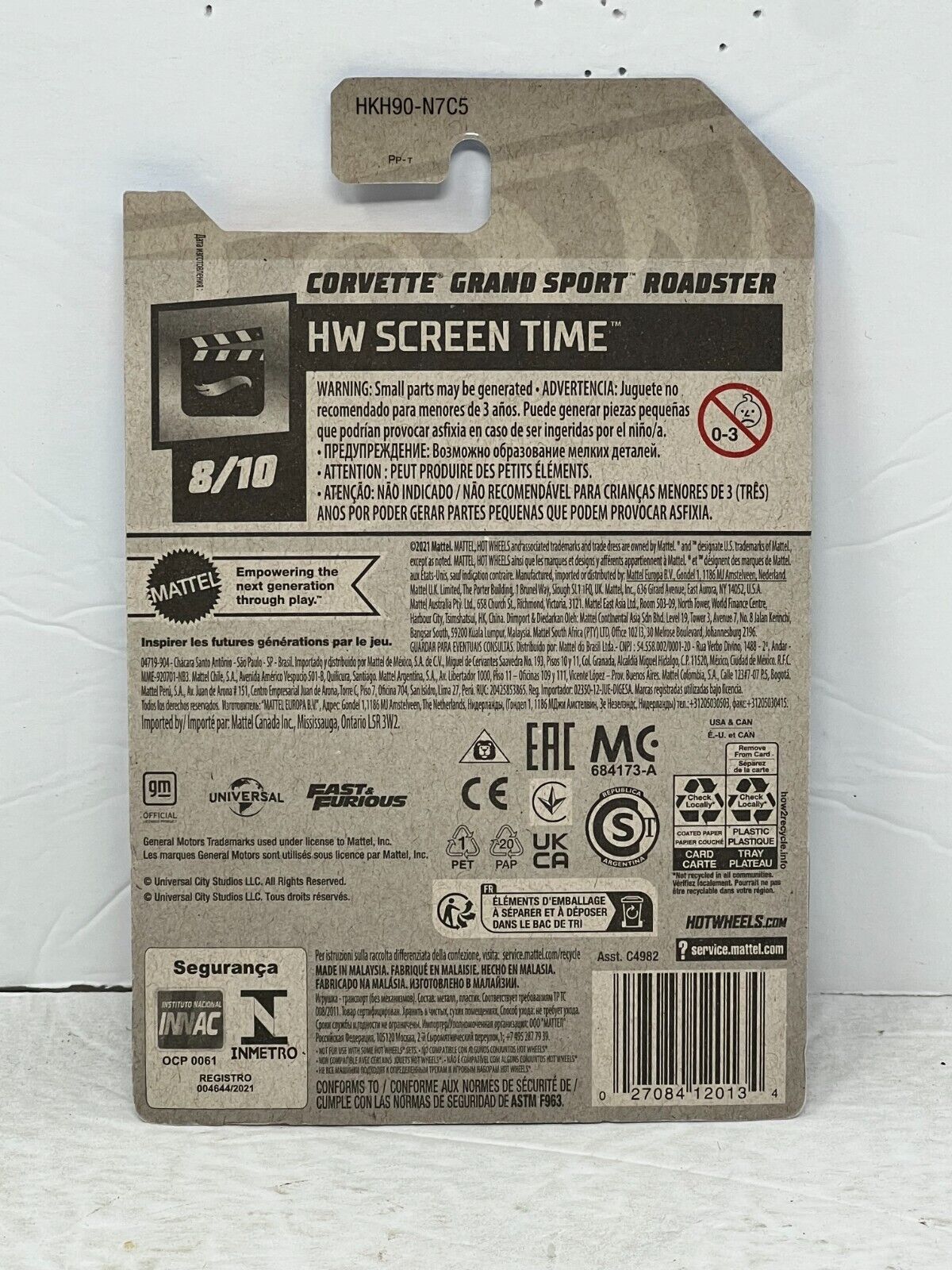 Hot Wheels HW Screen Time Fast & Furious Corvette Sport Roadster POP Culture 1:64 Diecast