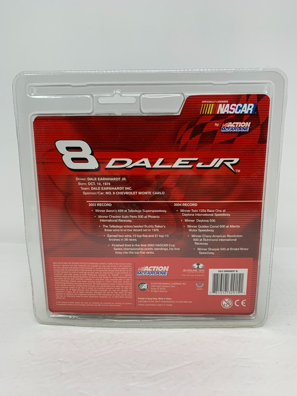 Action Nascar #8 Budweiser Dale Earnhardt Jr Daytona Win 1:24 Diecast & Figure