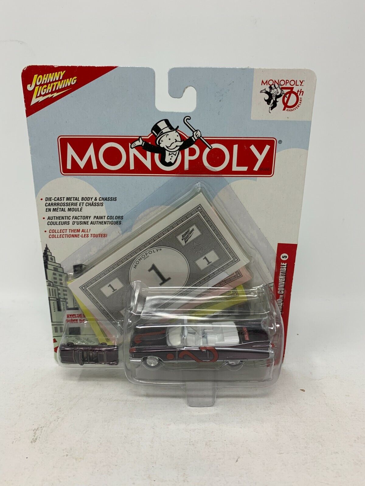 Johnny Lightning Monopoly 1959 Cadillac Eldorado Convertible 1:64 Diecast