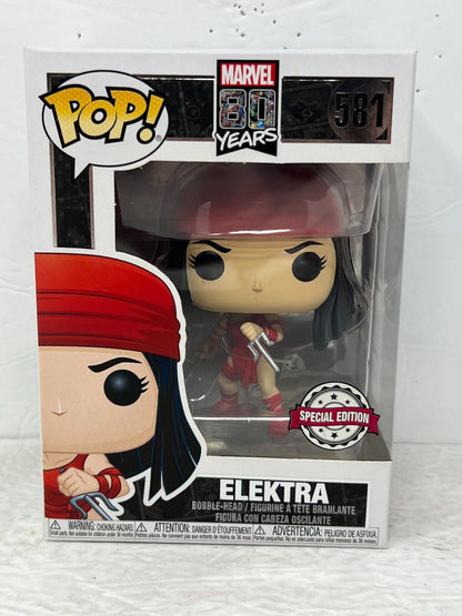 Funko Pop! Marvel 80 Years #581 Elektra Special Edition Bobble-Head Vaulted