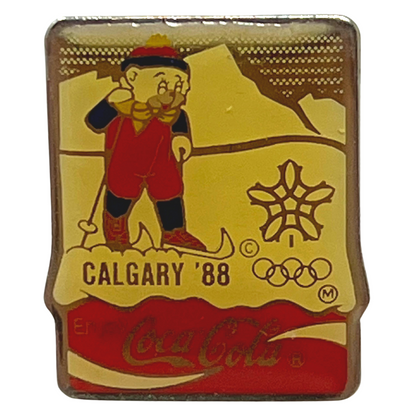 Coca Cola 1988 Calgary Winter Olympic Games (Skiing) Olympics Lapel Pin