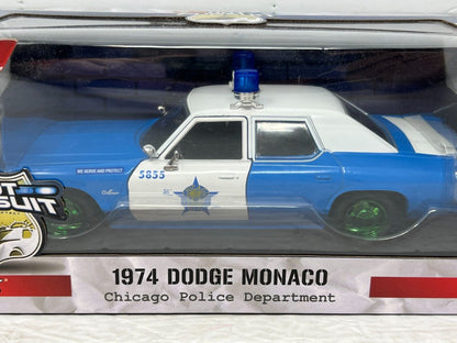 Greenlight Hot Pursuit Chicago Police 74 Dodge Monaco GREEN MACHINE 1:24 Diecast
