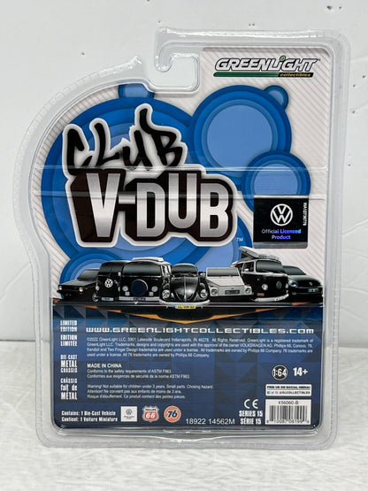 Greenlight Club V-Dub 1969 Volkswagen Type 2 Double Cab Pickup 1:64 Diecast