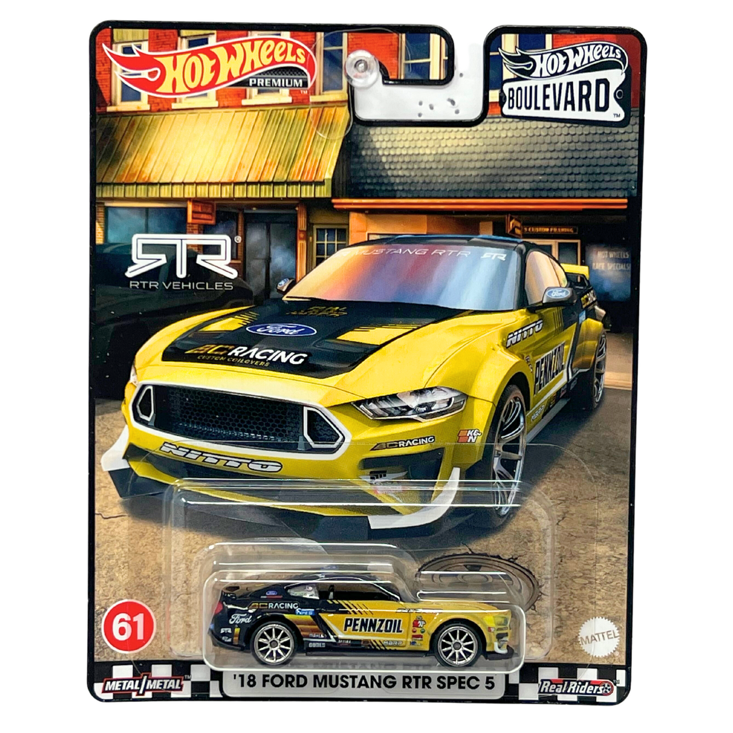 Hot Wheels Premium Boulevard '18 Ford Mustang RTR Spec 5 1:64 Diecast