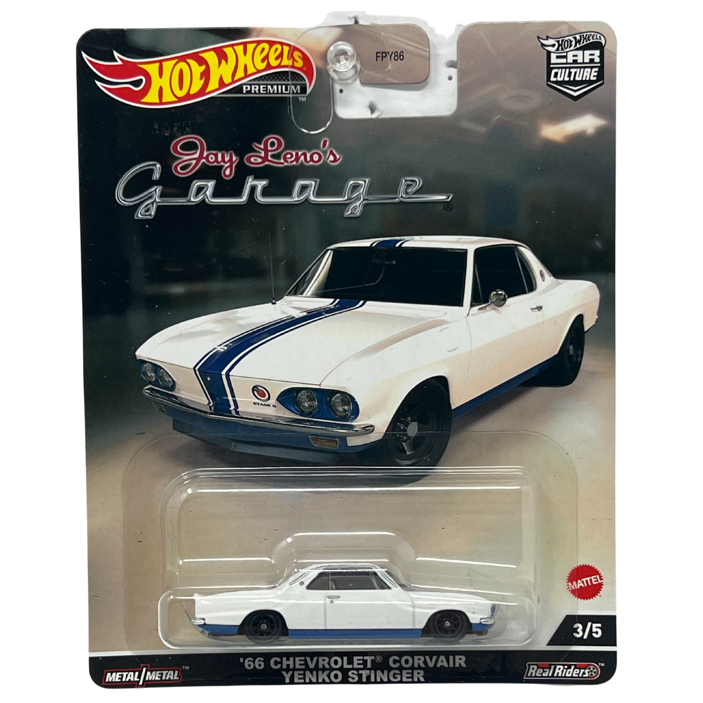 Hot Wheels Premium Jay Leno's Garage 66 Chevy Corvair Yenko Stinger 1:64 Diecast