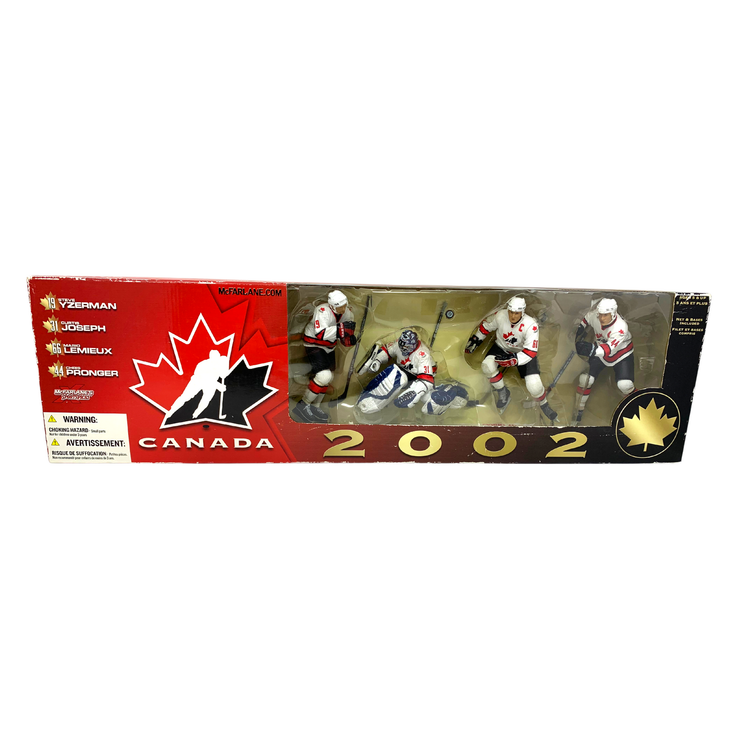 Mcfarlane NHL Team Canada 2002 Yzerman & Joseph & Lemieux & Pronger Figures Set