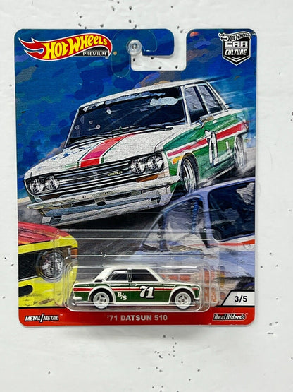 Hot Wheels Premium Door Slammers '71 Datsun 510 1:64 Diecast