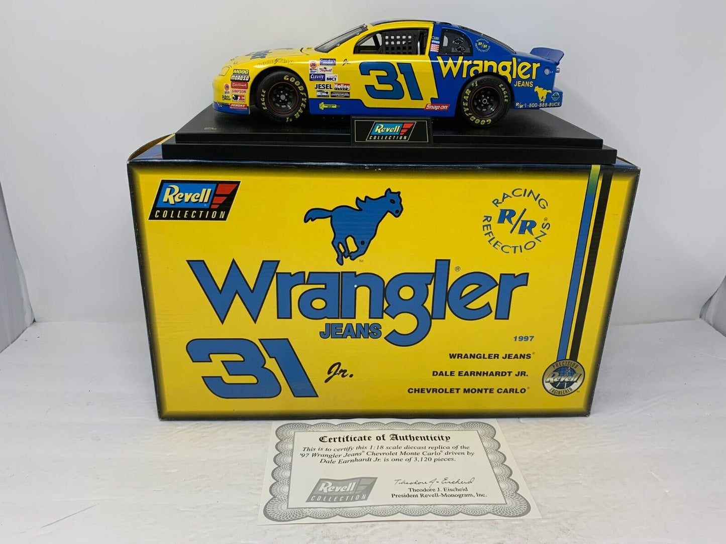 Revell Nascar #97 Wrangler Jeans Dale Earnhardt Jr 1997 Monte Carlo 1:18 Diecast