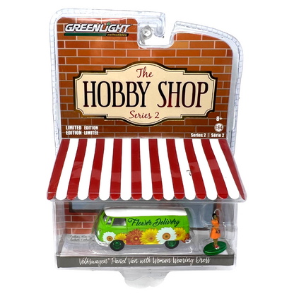 Greenlight The Hobby Shop Volkswagen Panel Van GREEN MACHINE 1:64 Diecast