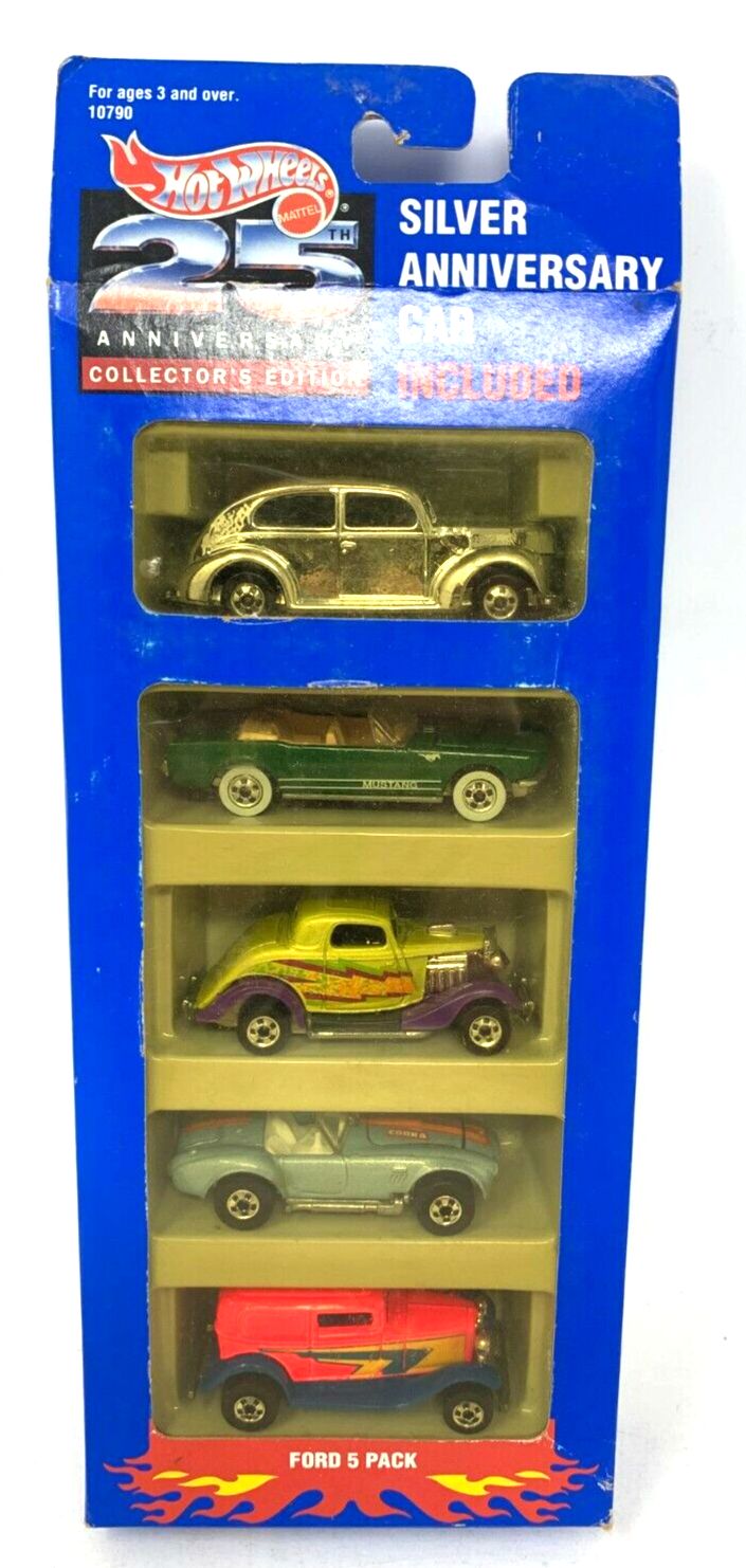 Hot Wheels 1993 25th Anniversary Ford 5-Pack 1:64 Diecast