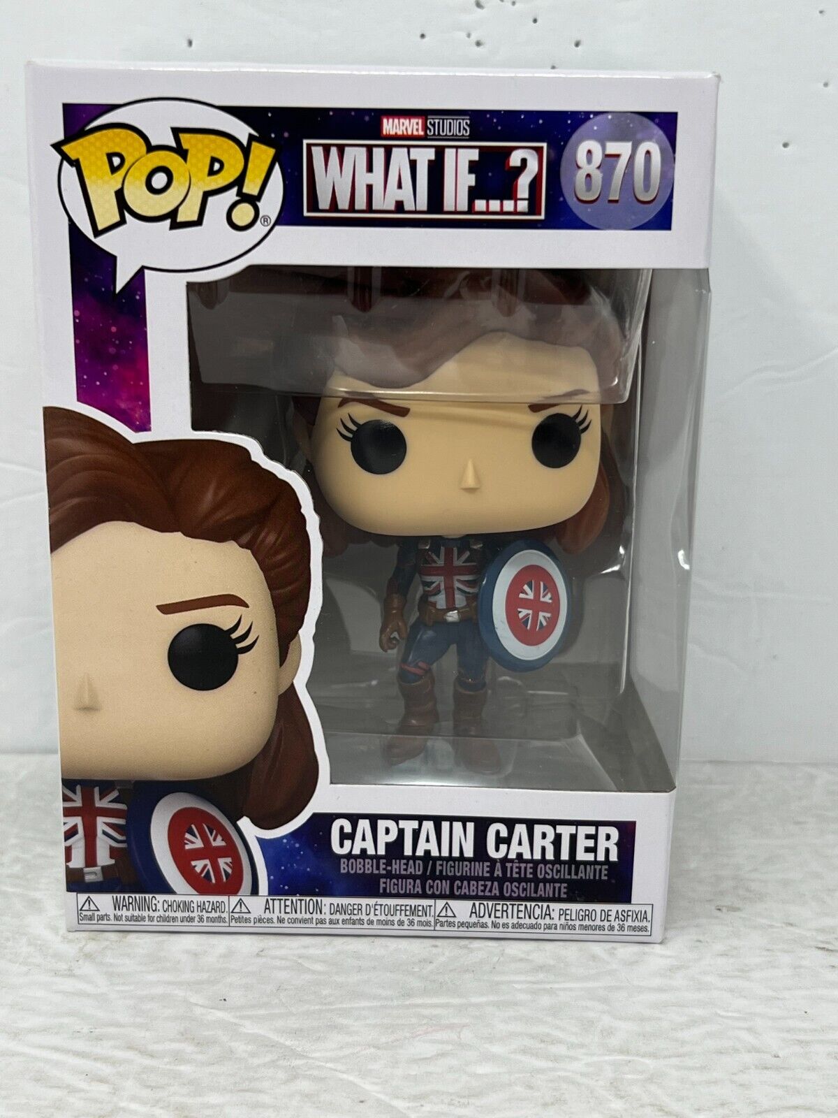 Funko Pop! Marvel Studios What If... #870 Captain Carter Bobble-Head