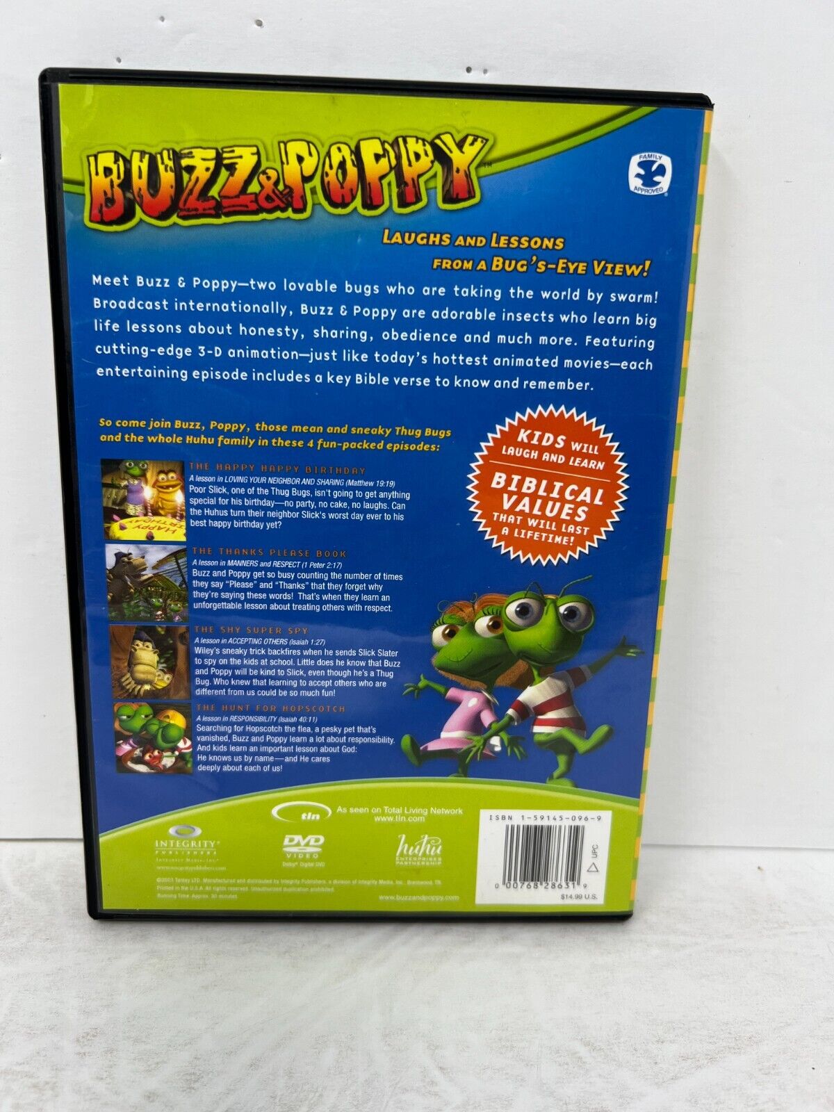 Buzz & Poppy The Shy Super Spy (DVD, 2003) Religious Good Condition!!!