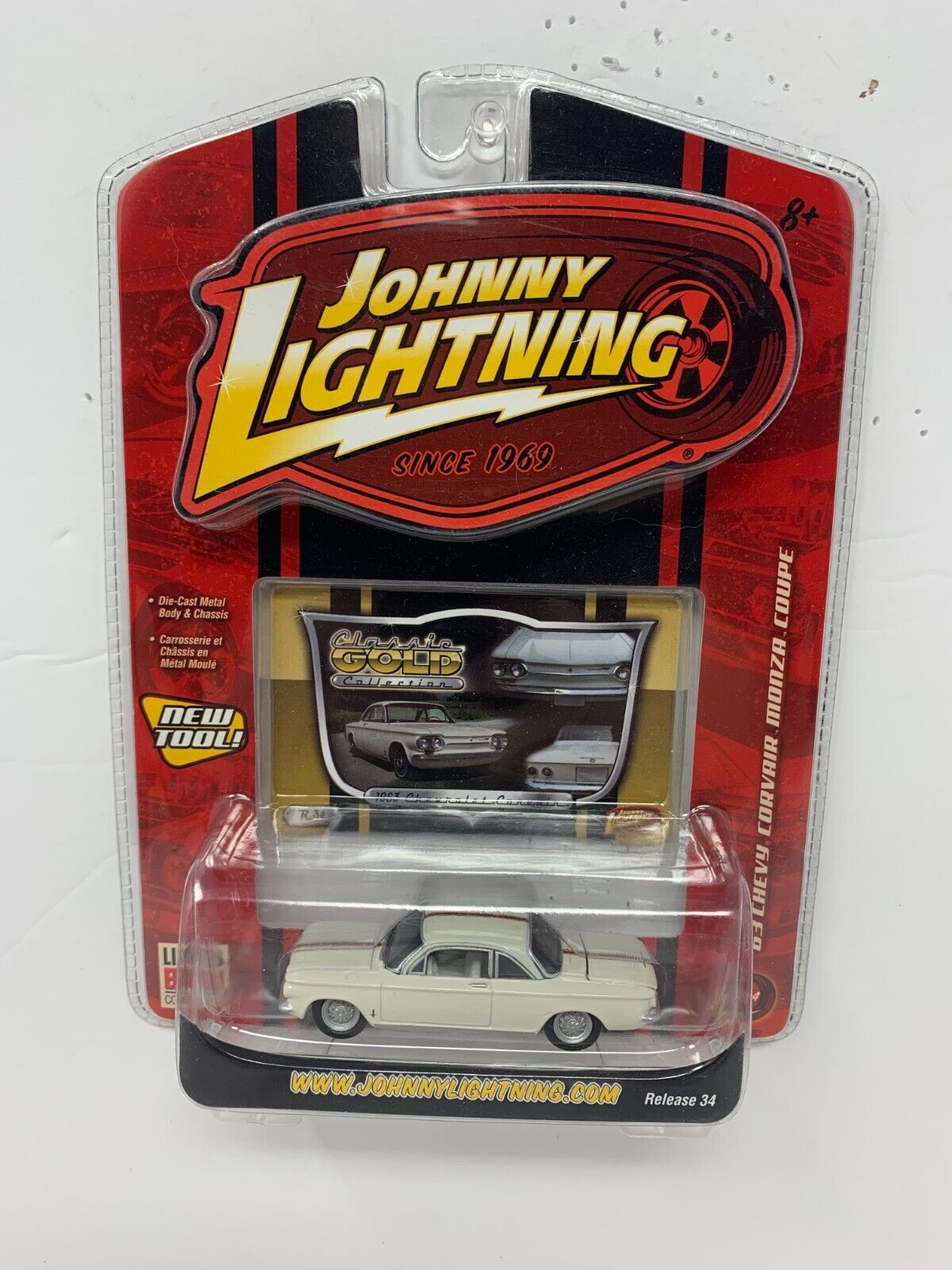 Johnny Lightning Gold Collection '63 Chevy Corvair Monza Coupe 1:64 Diecast