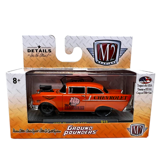 M2 Machines Ground Pounders 1957 Chevrolet 150 R18 1:64 Diecast